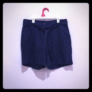 Yessica Navy Blue Linen Short